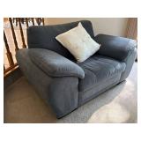 Blue Gray Oversized Upholstered Armchair Lounge Chair 54x40 Good