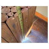 Teak Wood Log Slice Accent Table Pedestal Stool 16x16x18 Rustic