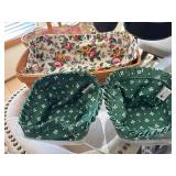 Longaberger Handwoven Basket Set 2 Baskets Liners Protectors 1998