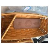 Longaberger Basket Set Divided Serving & Bread Basket w Inserts