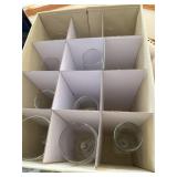 Assorted Souvenir Wine Champagne Glass Lot 12 Pc in Storage Box