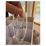 Assorted Souvenir Wine Champagne Glass Lot 12 Pc in Storage Box