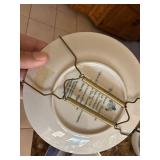 Mixed Vintage China Glass Silverplate Lot Pickard Royal Halsey Tray