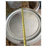 Mixed Vintage China Glass Silverplate Lot Pickard Royal Halsey Tray
