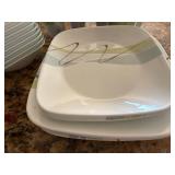 Corelle Vitrelle 21 Pc Square Dinnerware Set Abstract Pattern