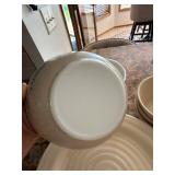 Home Stoneware Dinnerware Set 16 Pc Cream Beige Hand-Painted