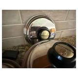Kitchen Craft Stainless Cookware Set w Lids Fry Pans 12 Pc See Photos