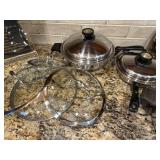 Kitchen Craft Stainless Cookware Set w Lids Fry Pans 12 Pc See Photos
