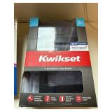 Kwikset Bed & Bath Door Lever Lockset Black Open Box Packaging Wear