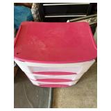 Sterilite 3 Drawer Plastic Storage Organizer Pink White See Photos
