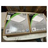 Pair Lithonia Lighting 11in LED Flush Mount 1100 Lumens 4000K