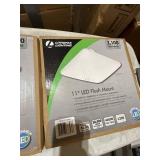Pair Lithonia Lighting 11in LED Flush Mount 1100 Lumens 4000K
