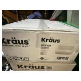 Kraus KCV-121 Rectangular White Ceramic Vessel Sink in Box