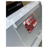 IRIS Stor-It-All Pro Clear Storage Totes w Lids Black Latches Pair