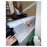 IRIS Stor-It-All Pro Clear Storage Totes w Lids Black Latches Pair