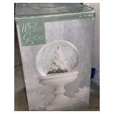 Holiday Decor Set LED Trees & Christmas Water Globe Boxed