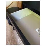 Black 6 Drawer Dresser Contemporary Bedroom Storage 63 x 19 x 30.5