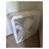 18 White Architectural Wall Panels 23.5in Square X Center Decor Lot