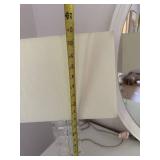 Clear Acrylic Lucite Table Lamp w Rectangular Shade 22in Modern