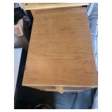 2-Drawer Wood File Cabinet on Casters