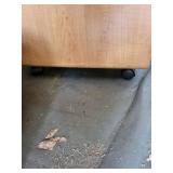 2-Drawer Wood File Cabinet on Casters