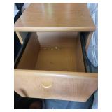 2-Drawer Wood File Cabinet on Casters