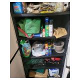 Tall Storage Cabinet With Assorted Garden Supplies