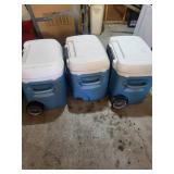 Igloo MaxCold Island Breeze Roller 50 Quart Coolers (Lot of 3)