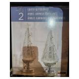 Christmas Decor Mixed Lot With Lighted Glitter Trees & Stockings