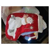 Christmas Decor Mixed Lot With Lighted Glitter Trees & Stockings