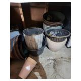 Mixed Planter Pot and Shelf Cart Lot