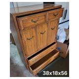 Oak dresser 38 X 18 X 56 in