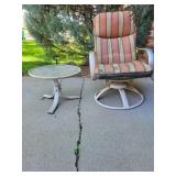 Patio Swivel Rocker Chair & Side Table Set- 2 chairs included