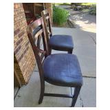 Set of 2 Cross-Back Dining Chairs With Upholstered Seats