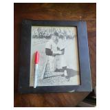Signed Mickey Mantle Framed Yankees Photo