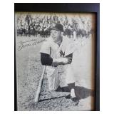 Signed Mickey Mantle Framed Yankees Photo