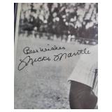 Signed Mickey Mantle Framed Yankees Photo