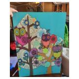 Decorative Owl and Heron Wall Art Set of 2