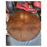 Ethan Allen Round Wood Table With Drawer