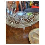 Mixed Lot Silver Serving Pieces & Crystal Bowl