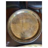Mixed Lot Silver Serving Pieces & Crystal Bowl