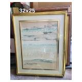 Abstract Framed Print Signed Melody II 32x25