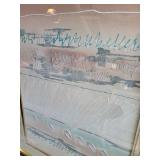 Framed Abstract Artwork 32 X 25
