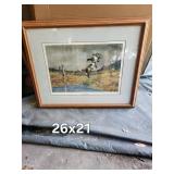 Framed Northern Bills Duck Print 26 X 21