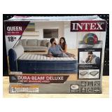 Intex Queen Deluxe Airbed with Headboard and Internal Pump