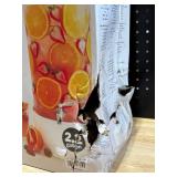 Glass Drink Dispenser with Ceramic Stand