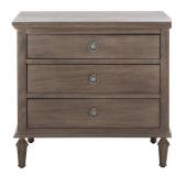 Lisabet 3 Drawer Wood Nightstand
