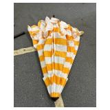 Maui Single Scallop Striped 9ft Crank Push Button Tilt Umbrella