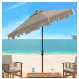 Zimmerman 9 Ft Crank Market Umbrella With Flap