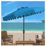 Venice Single Scallop 9ft Crank Outdoor Push Button Tilt Umbrella